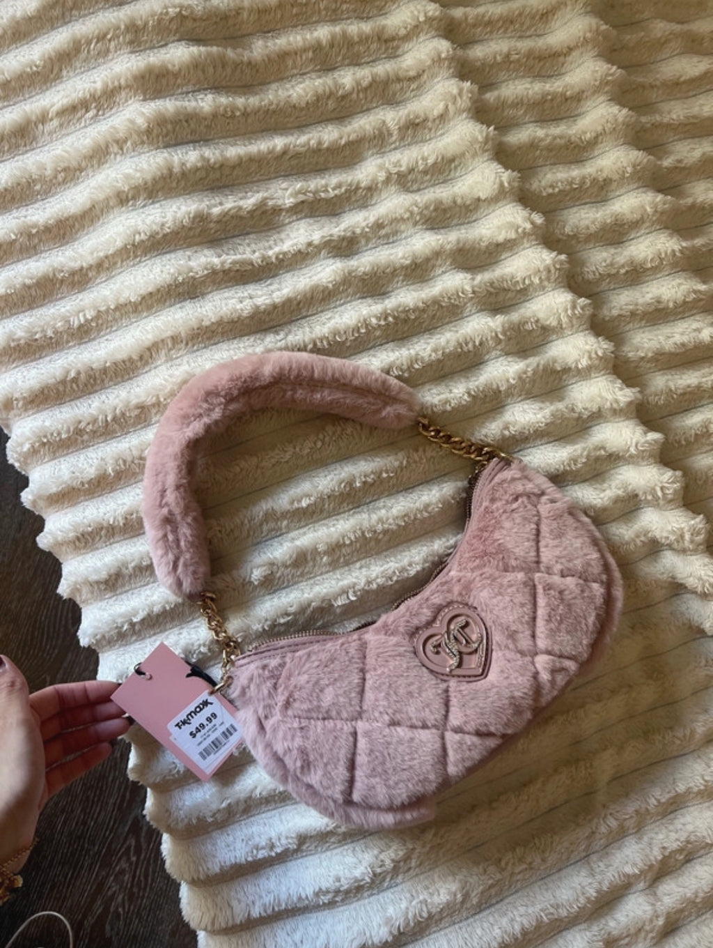 Juicy Couture shoulder bag в mauve pink
