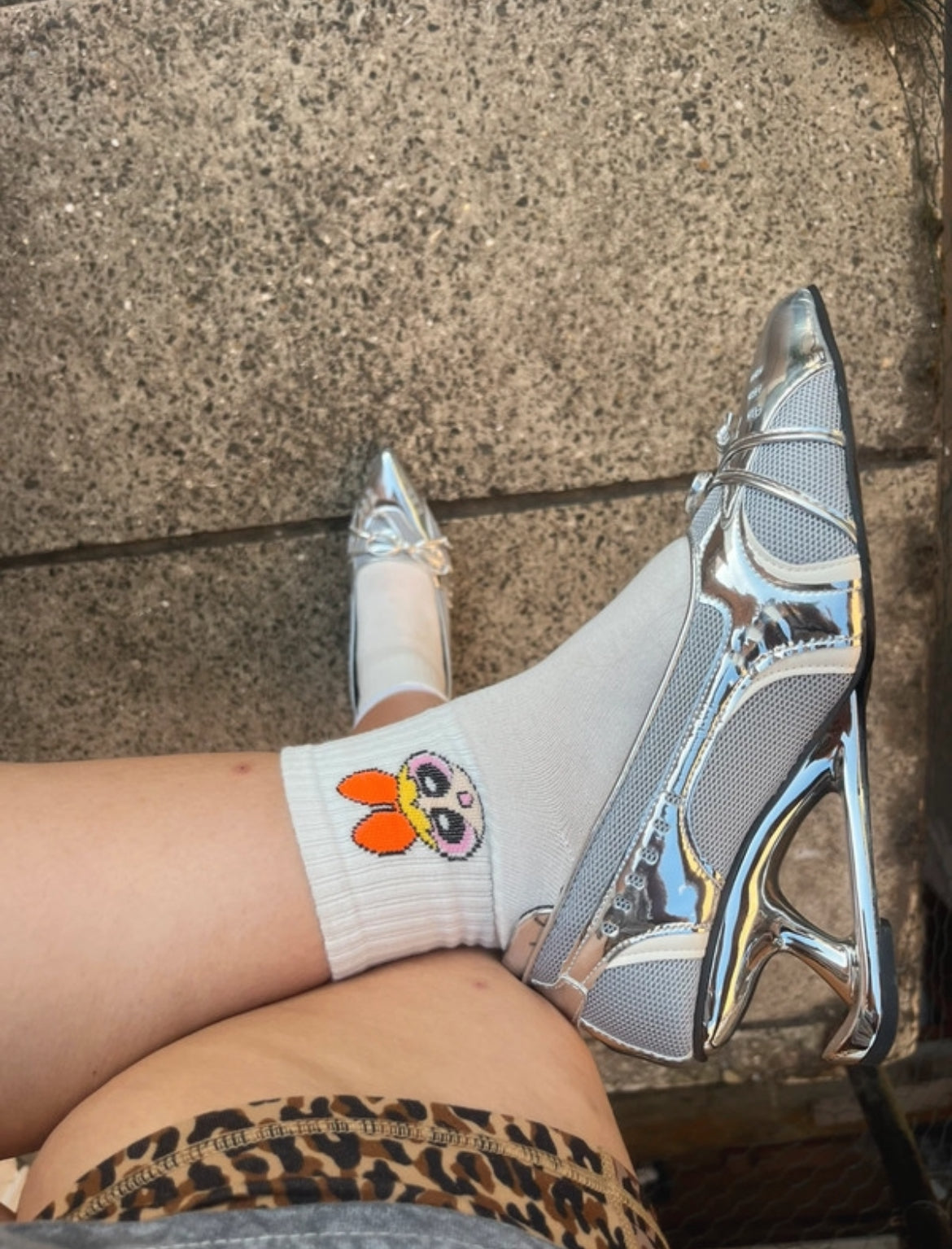 Asylum sneaker heels в футуристичен silver chrome