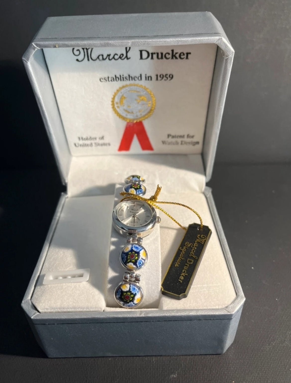 Винтидж Marcel Drucker Millefiori Floral часовник