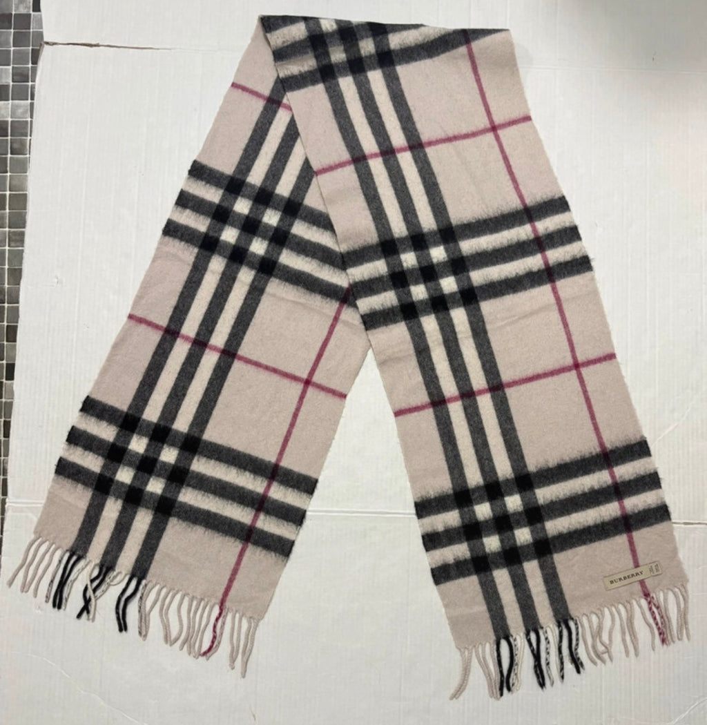 Винтидж шал Burberry с Nova Check принт- 100% кашмир