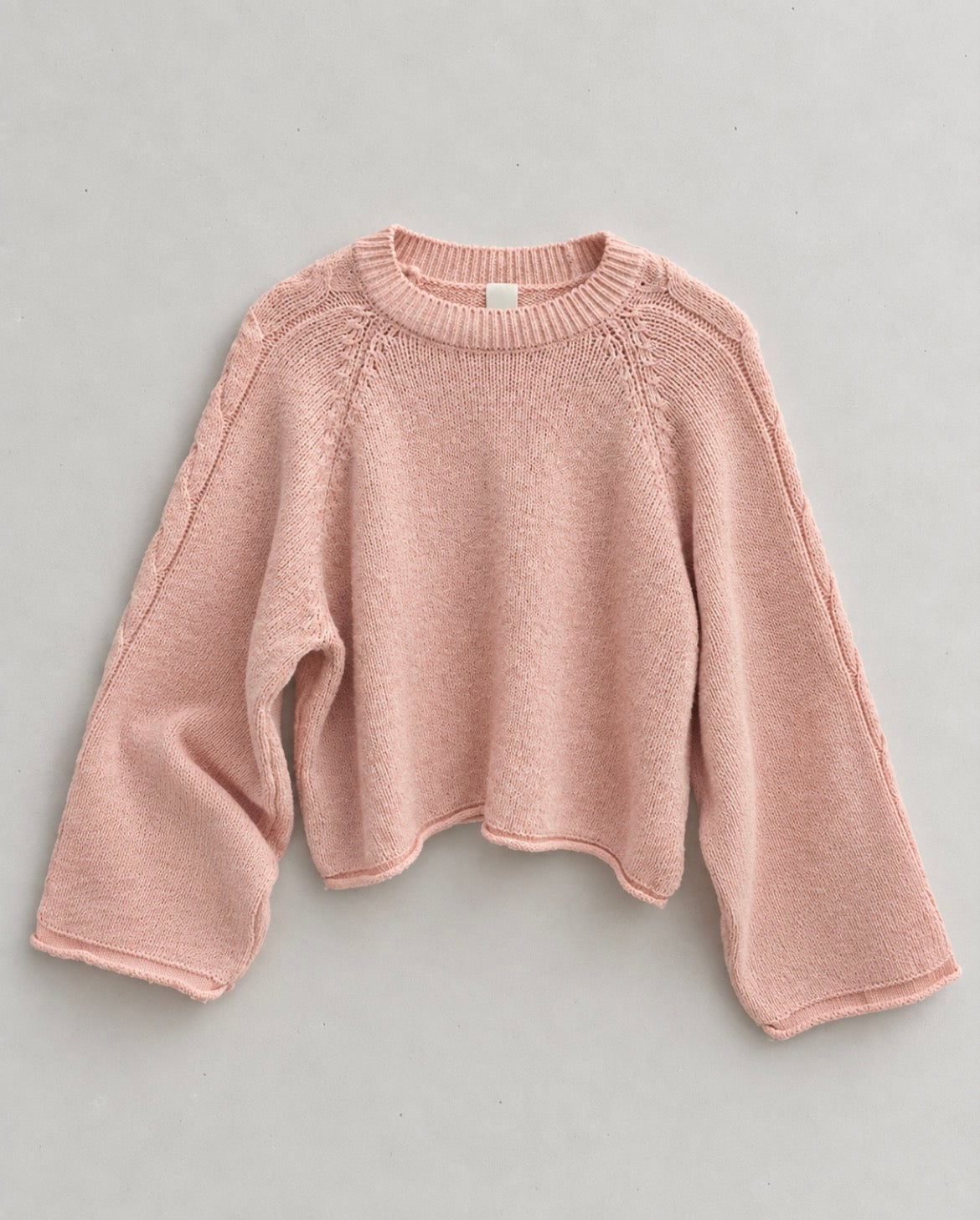 River Island Pastel Pink Chunky Knit Cropped Jumper