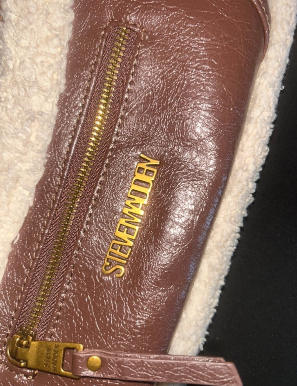 Steve Madden Y2K Shearling Shoulder чанта