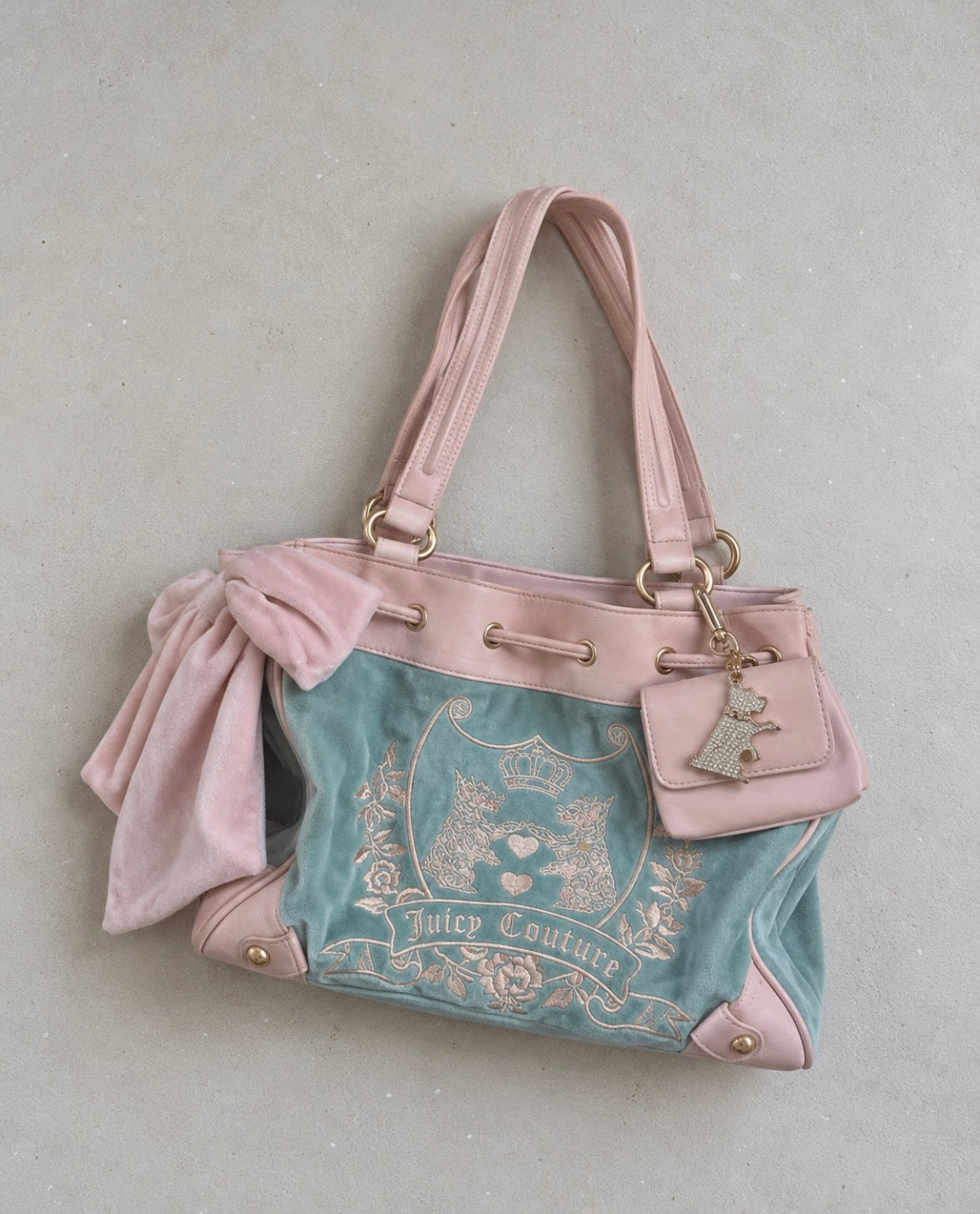 Juicy Couture Daydreamer чанта в розово и тюркоазено