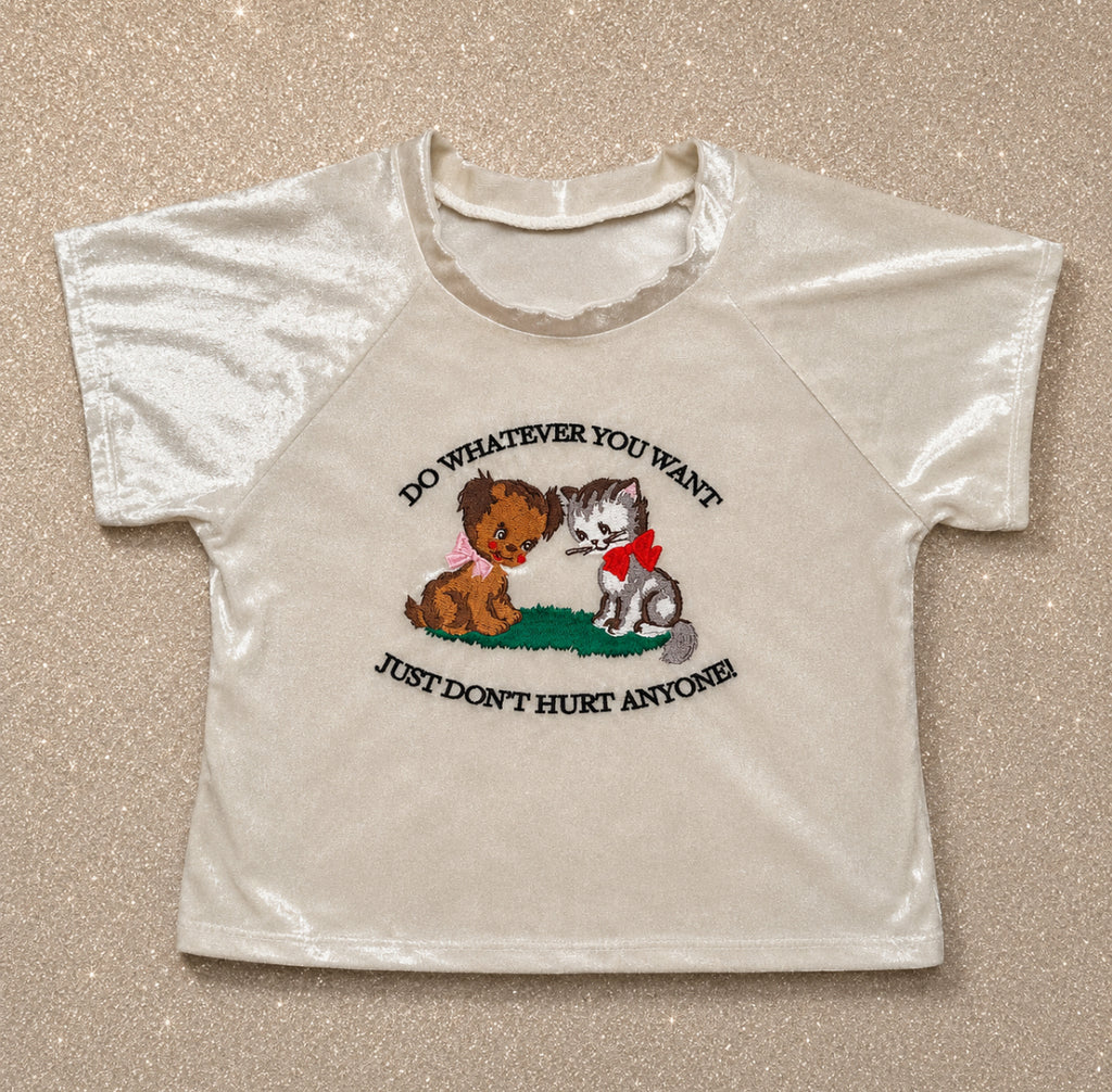 OMIGHTY велурена babytee тениска