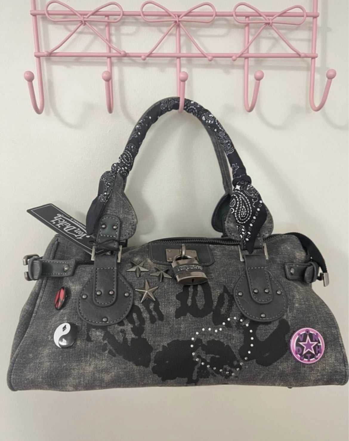 Von Dutch denim satchel чанта