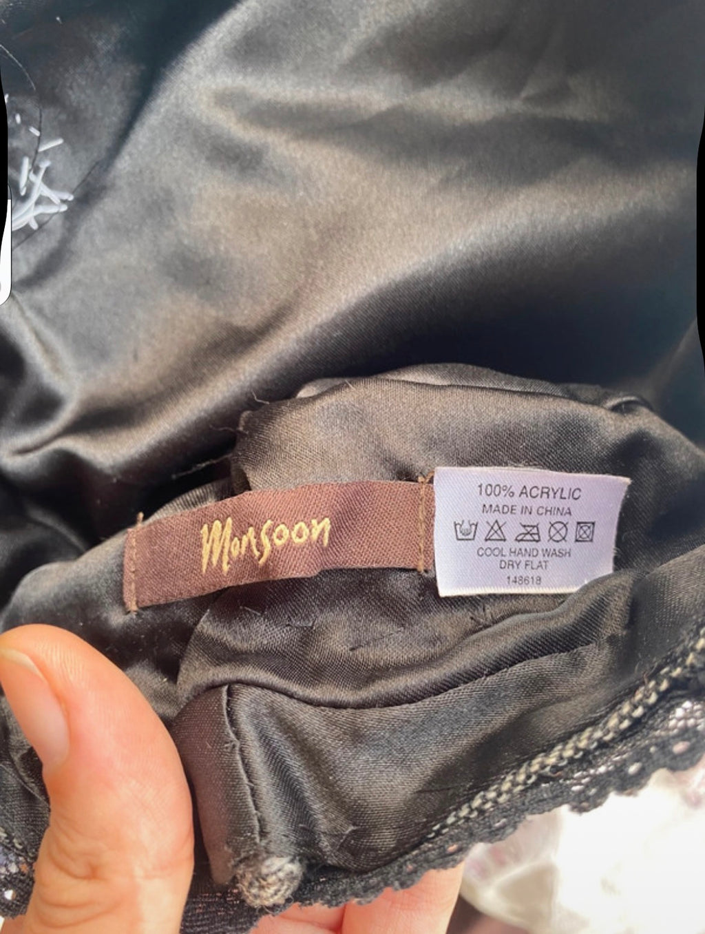 Upcycled Monsoon Herringbone Baker Boy шапка