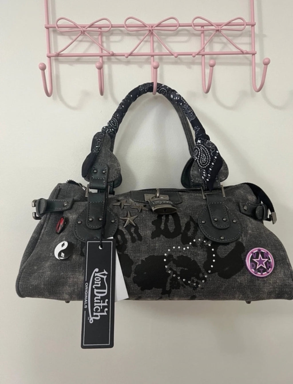 Von Dutch denim satchel чанта