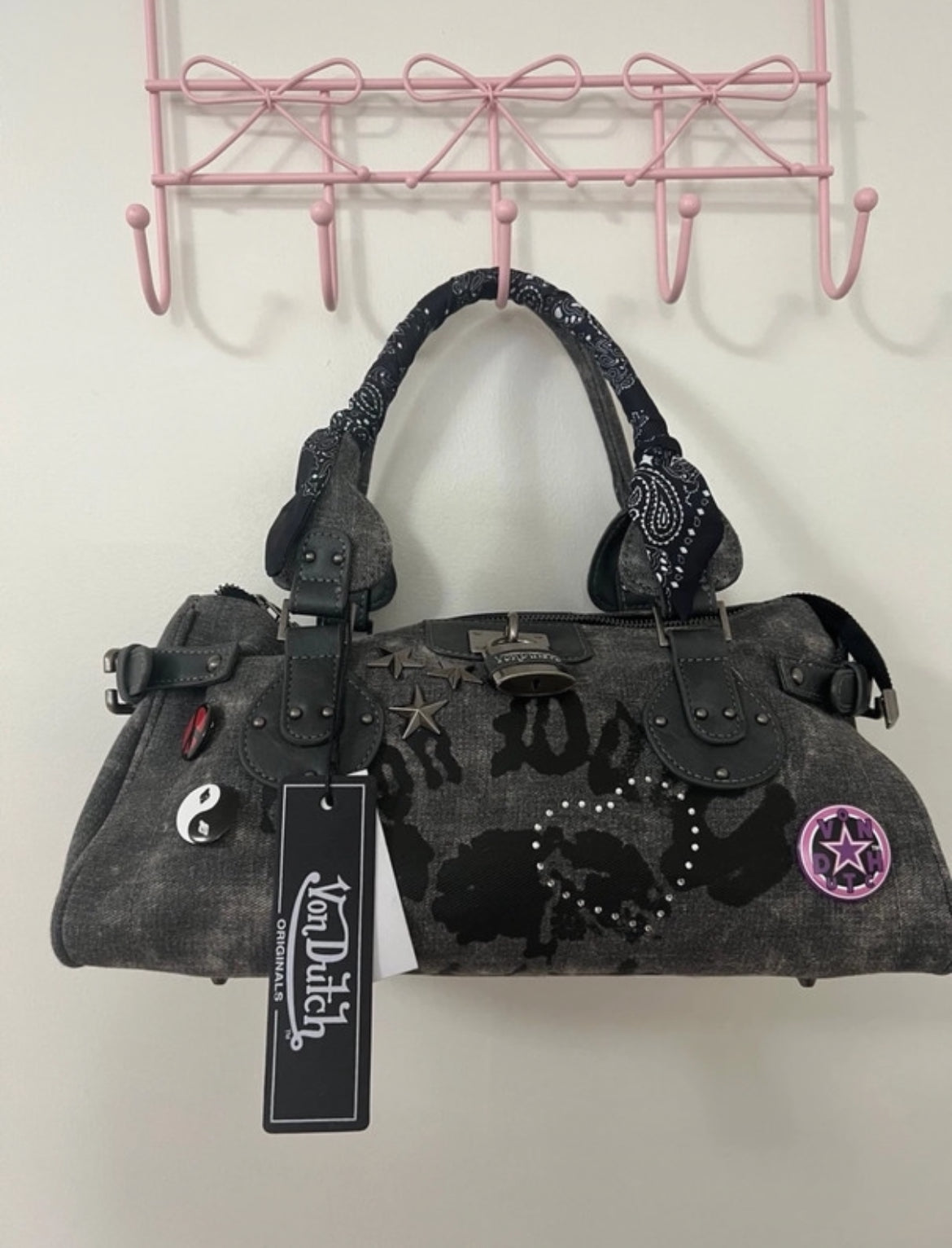 Von Dutch denim satchel чанта