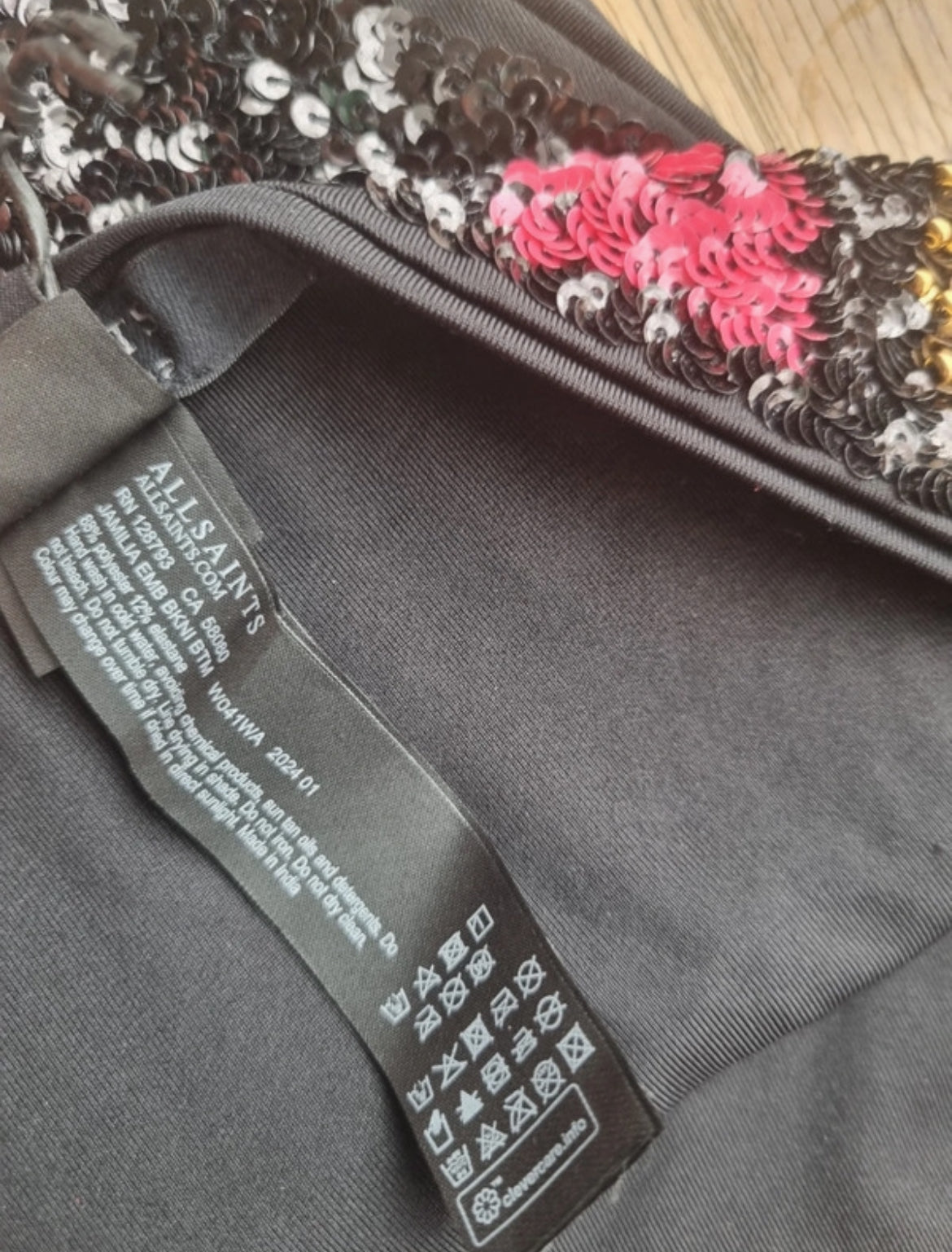 AllSaints Jamilia долнище на бански с пайети и връзки - Sunday West Boutique