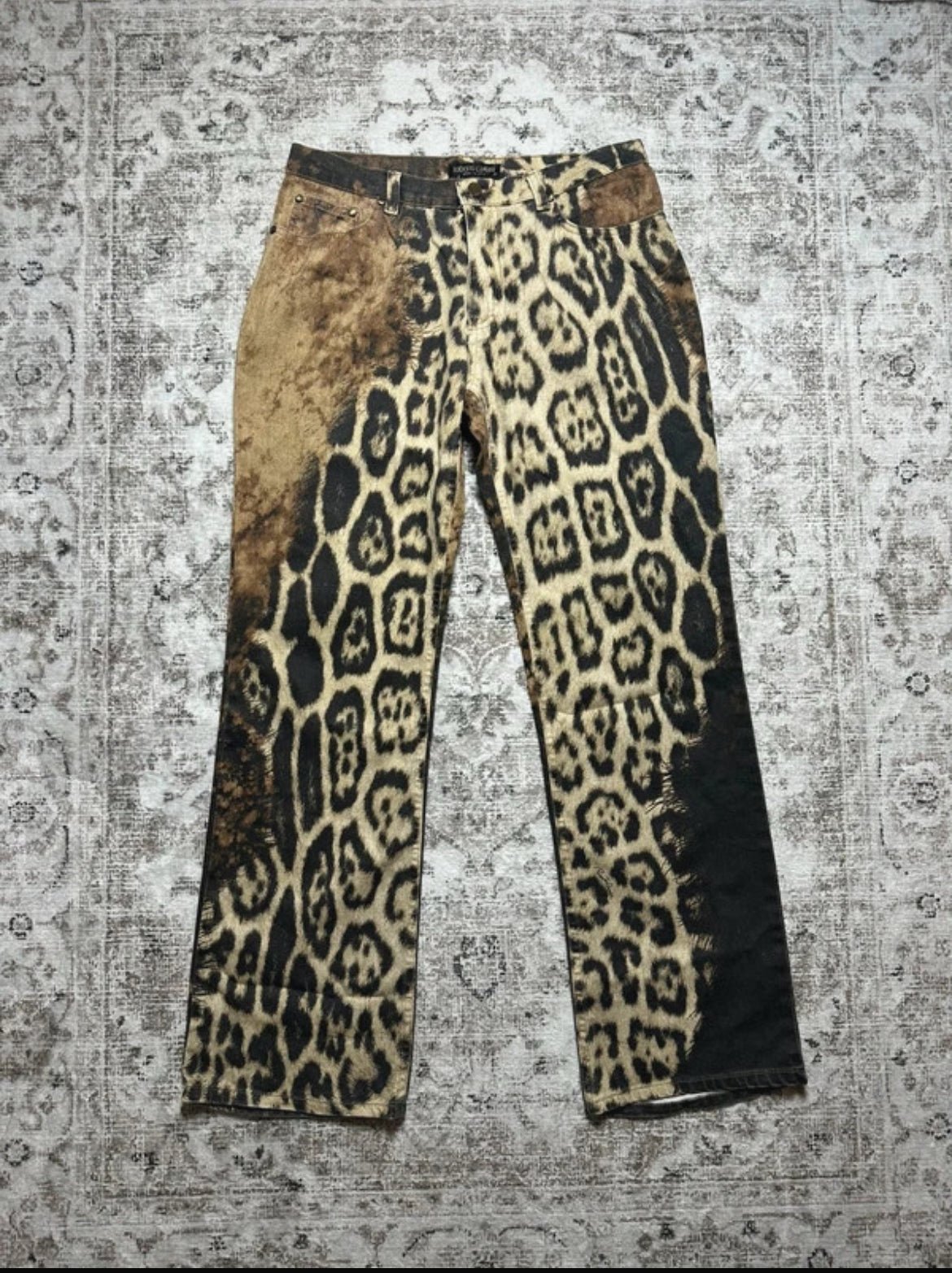 Архивен модел Roberto Cavalli FW2001 World Explosion – изключително редки дизайнерски дънки от колекция Есен/Зима 2001 - Sunday West Boutique