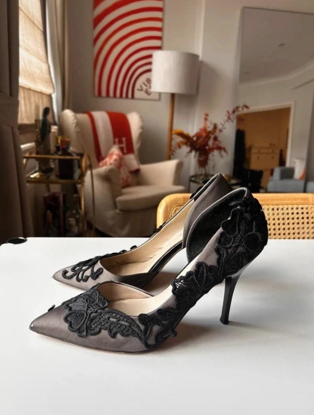 Дантелени обувки на ток Karen Millen - 40 - Sunday West Boutique