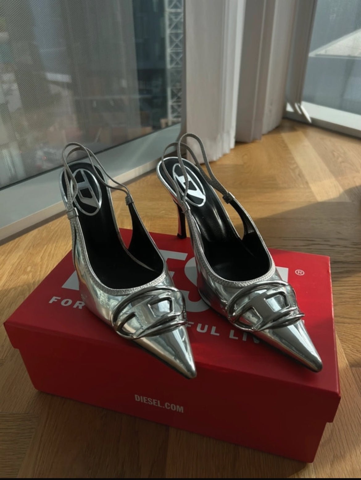 Diesel D-Venus SB хромирани токчета - 39 - Sunday West Boutique