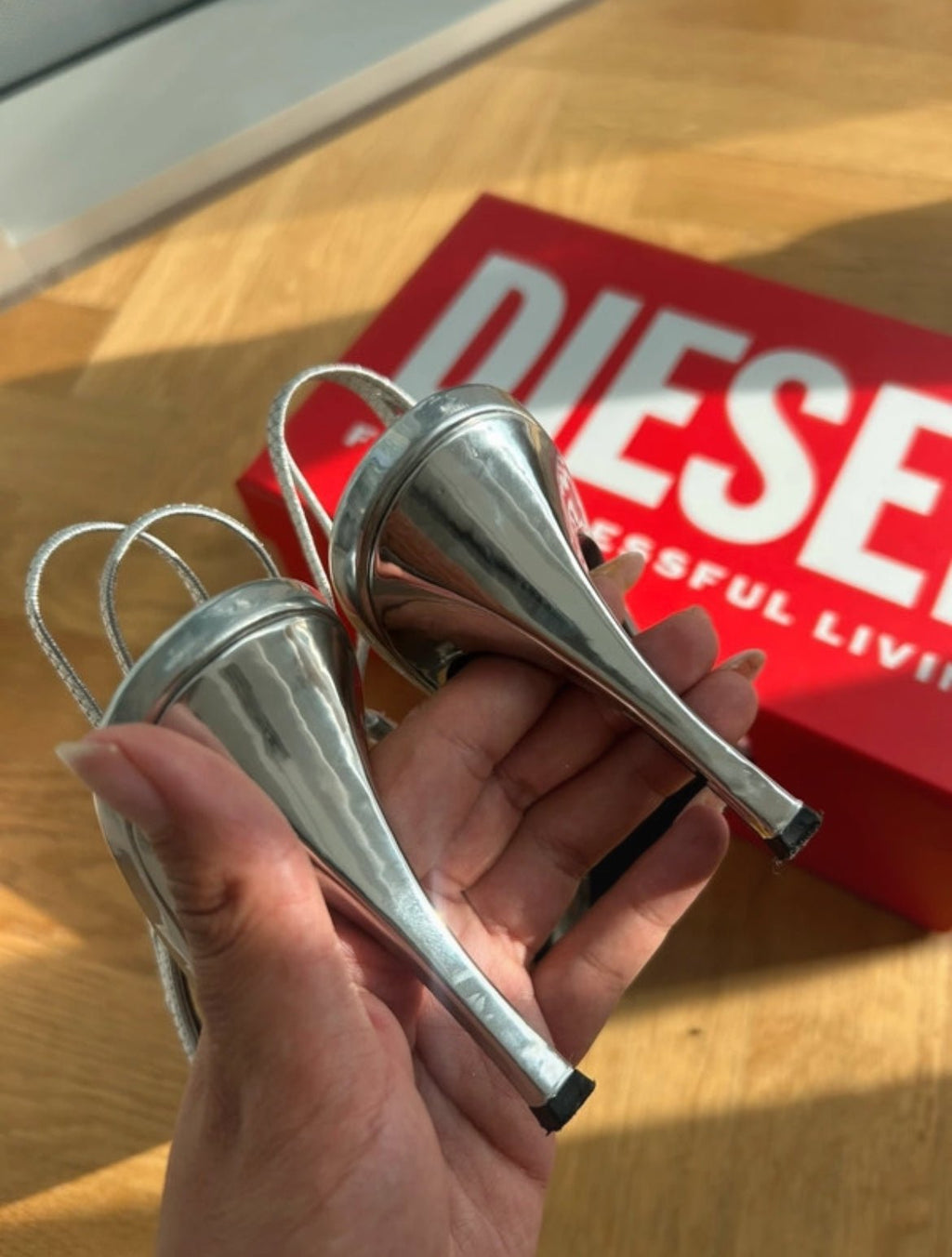 Diesel D-Venus SB хромирани токчета - 39 - Sunday West Boutique