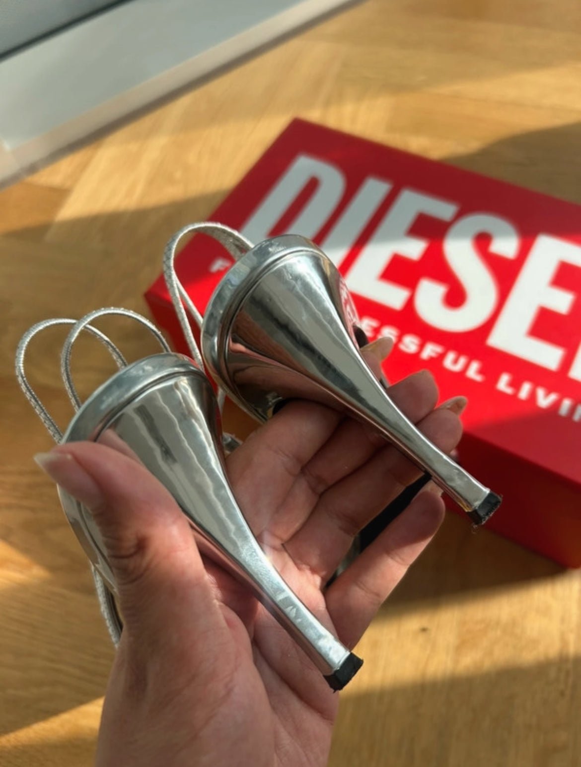 Diesel D-Venus SB хромирани токчета - 39 - Sunday West Boutique