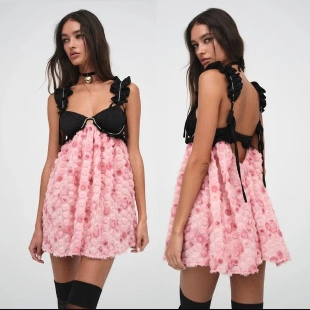 For Love & Lemons Skye Rose Babydoll мини рокля - Sunday West Boutique