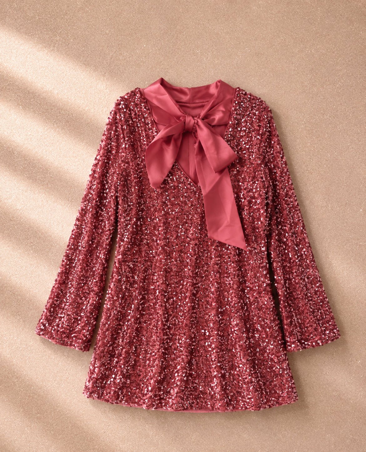 H&M розова мини рокля, изцяло покрита с пайети - Sunday West Boutique