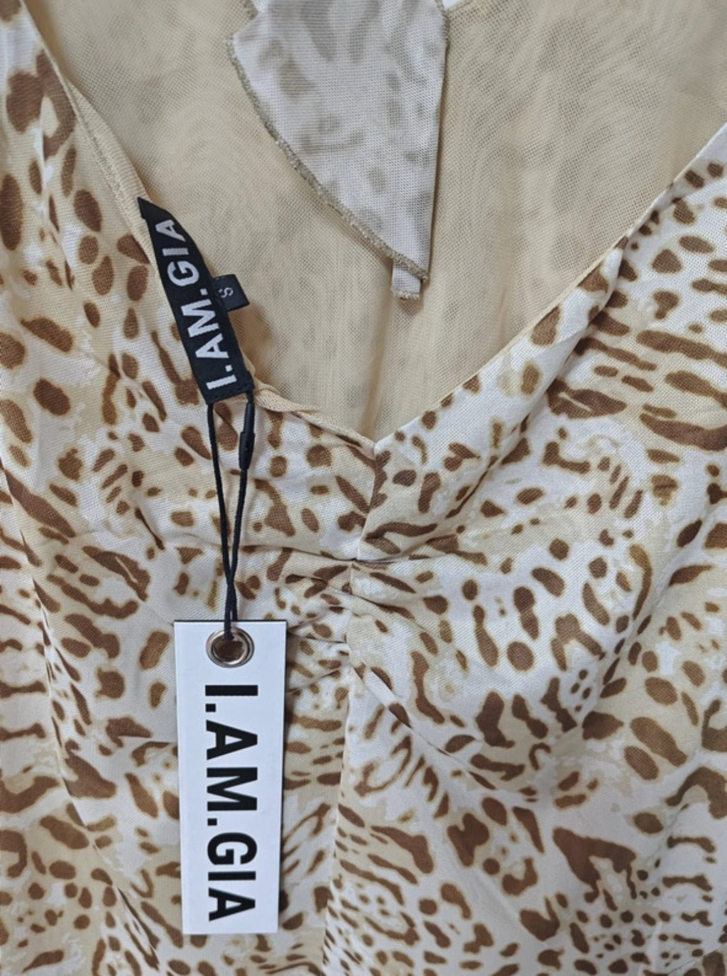 I.AM.GIA leopard mesh мини рокля - Sunday West Boutique