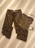 Комплект Jaded London Deva в цвят Sand с корсетен топ и панталон - Sunday West Boutique