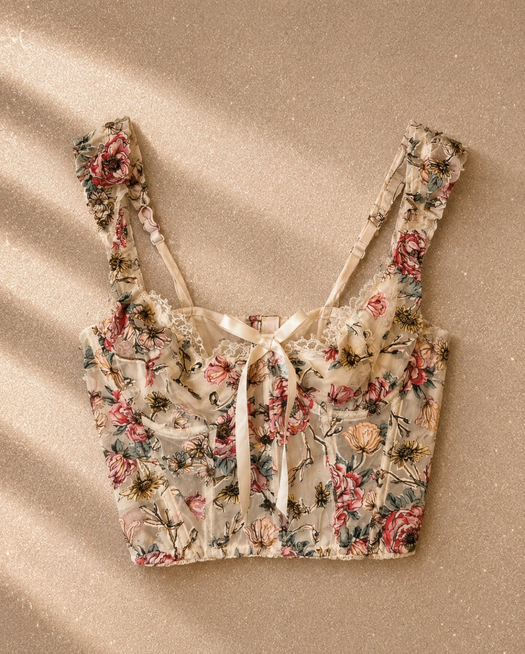 Корсетен топ Victoria’s Secret с романтичен флорален принт - Sunday West Boutique