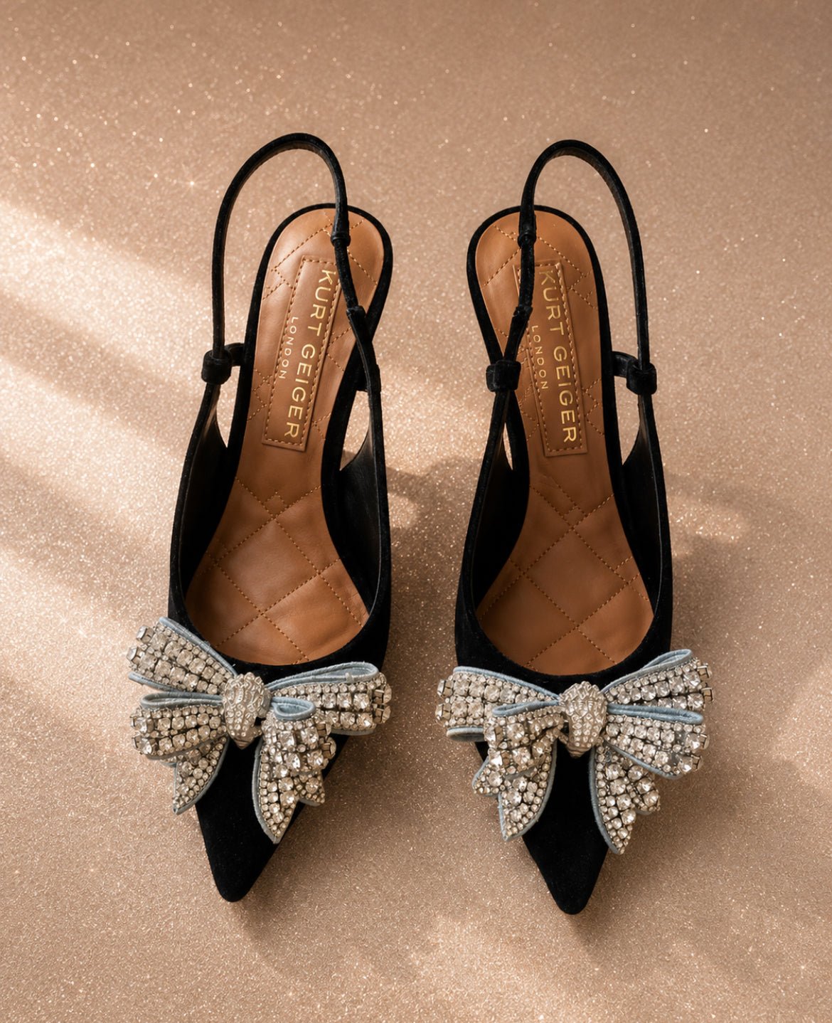 Kurt Geiger Belgravia Sling обувки от естествен велур - Sunday West Boutique
