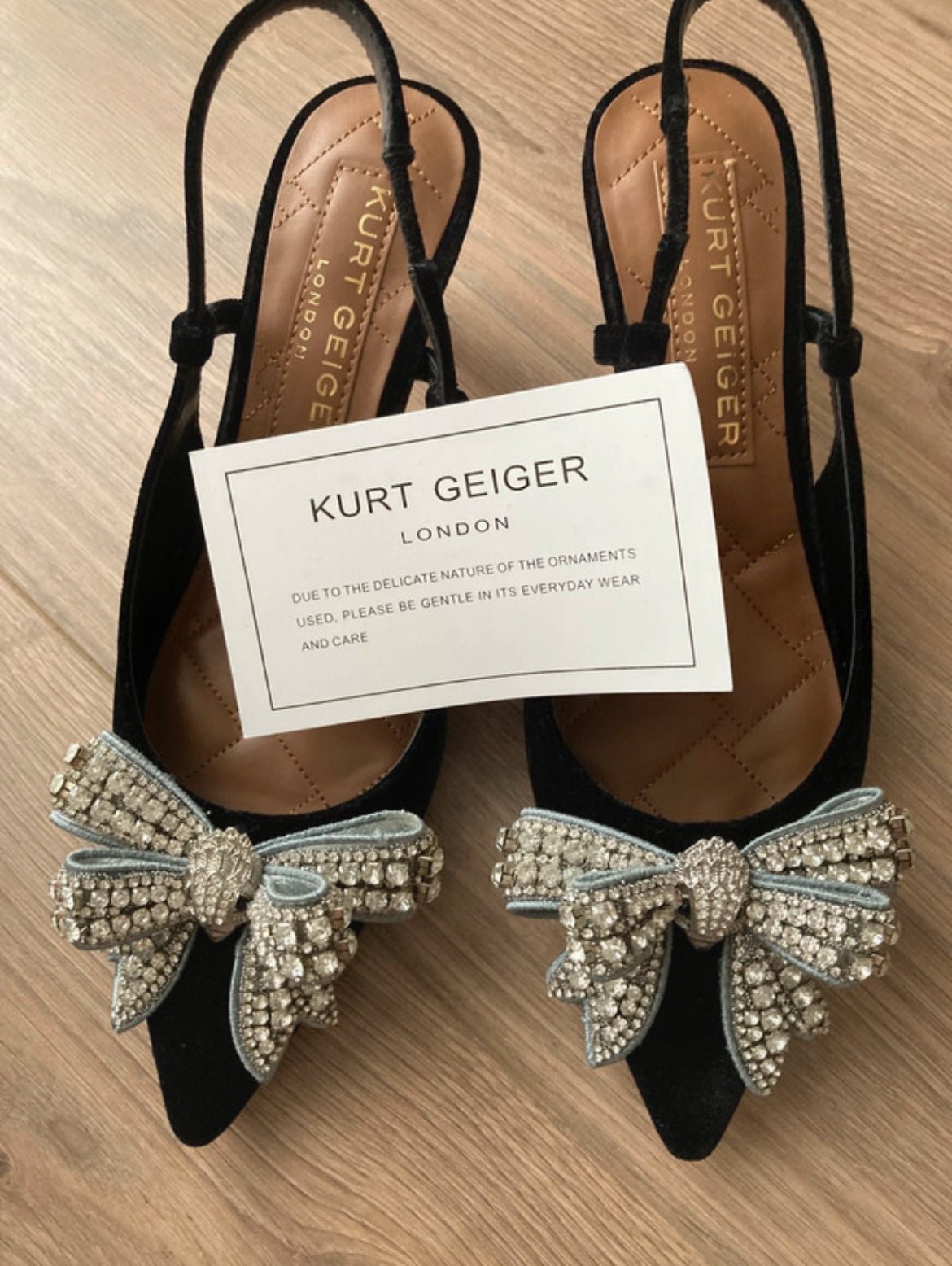 Kurt Geiger Belgravia Sling обувки от естествен велур - Sunday West Boutique
