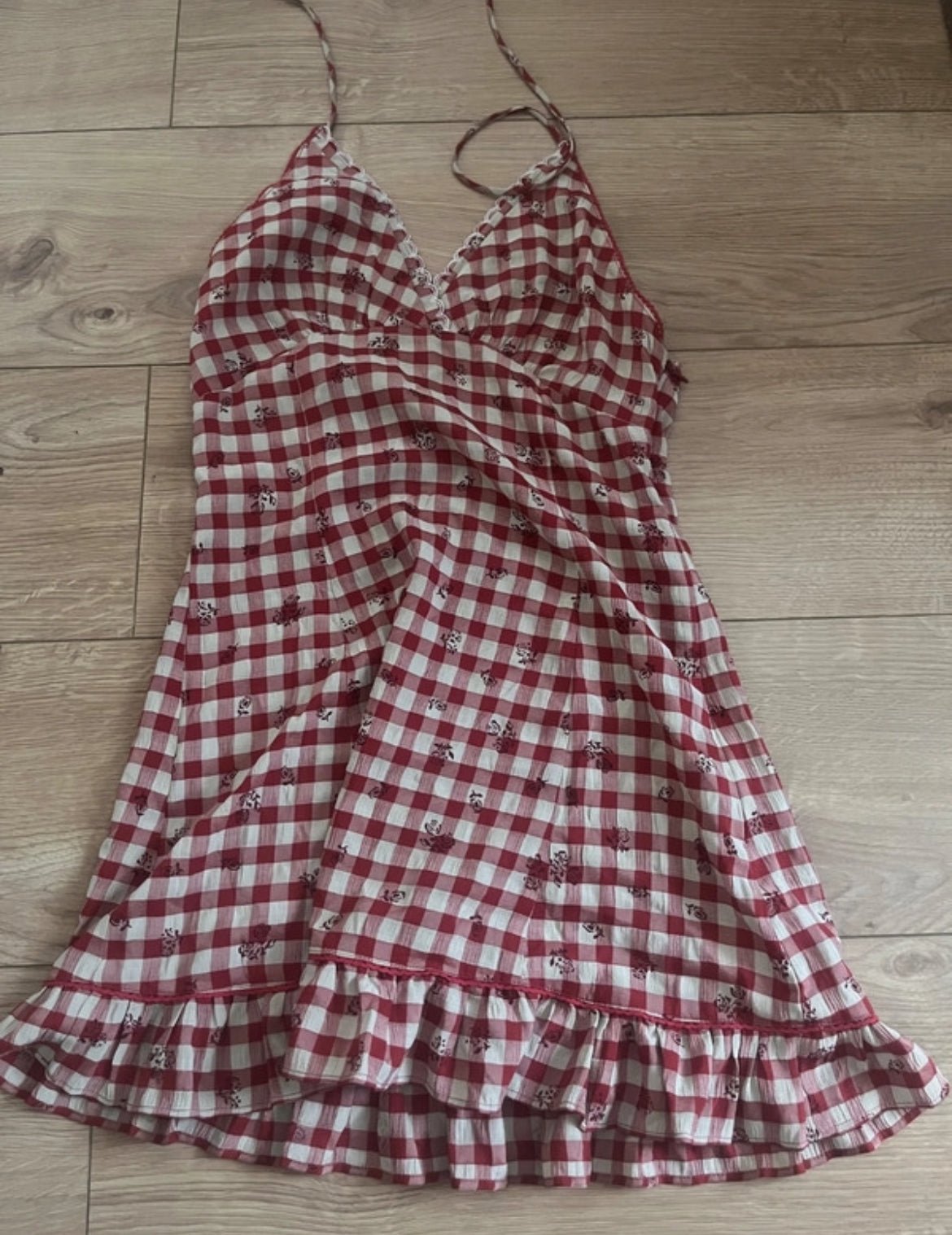Мини gingham рокля Sweet Chiling - Sunday West Boutique
