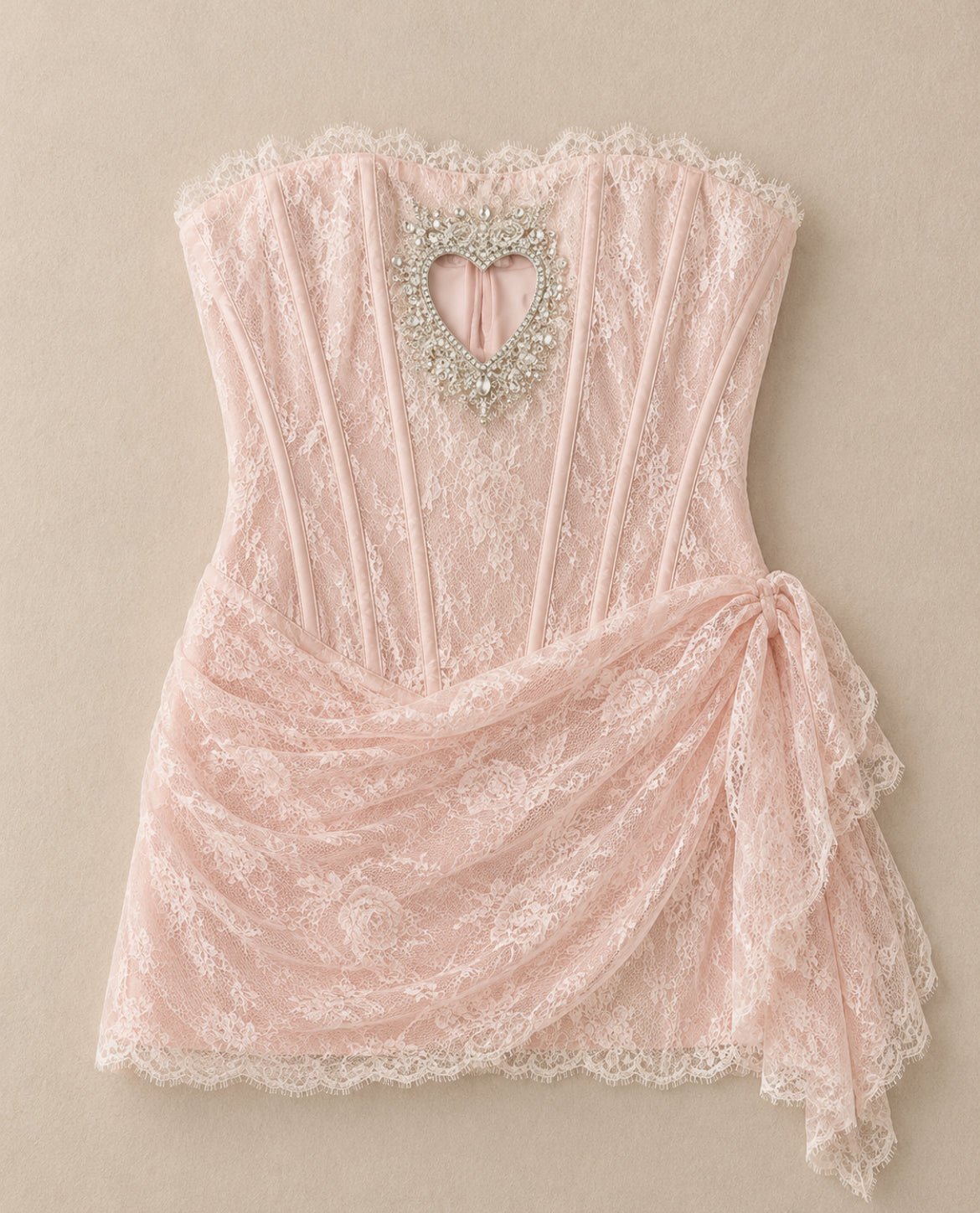 Мини heart рокля White Fox - Sunday West Boutique