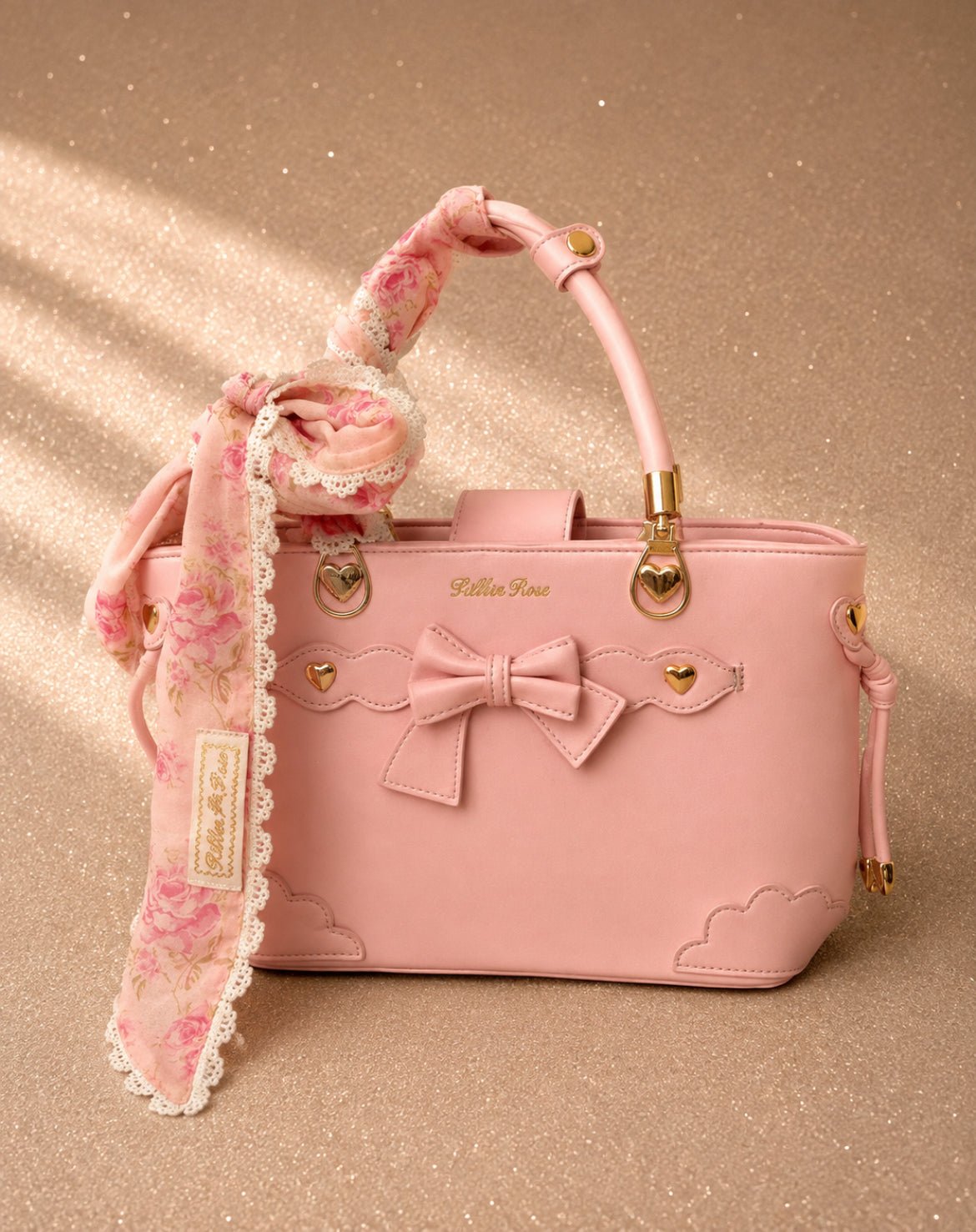 Нежнорозова Ribbon Rose „Penelope“ handbag в Himekaji/Liz Lisa естетика - Sunday West Boutique