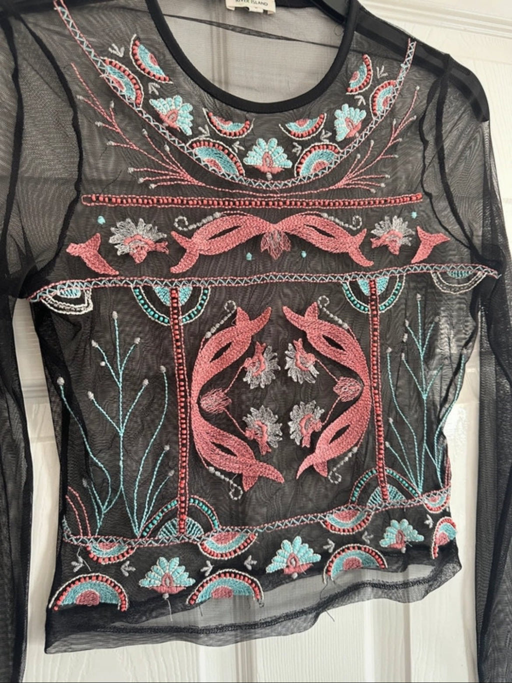 River Island sheer mesh топ - Sunday West Boutique