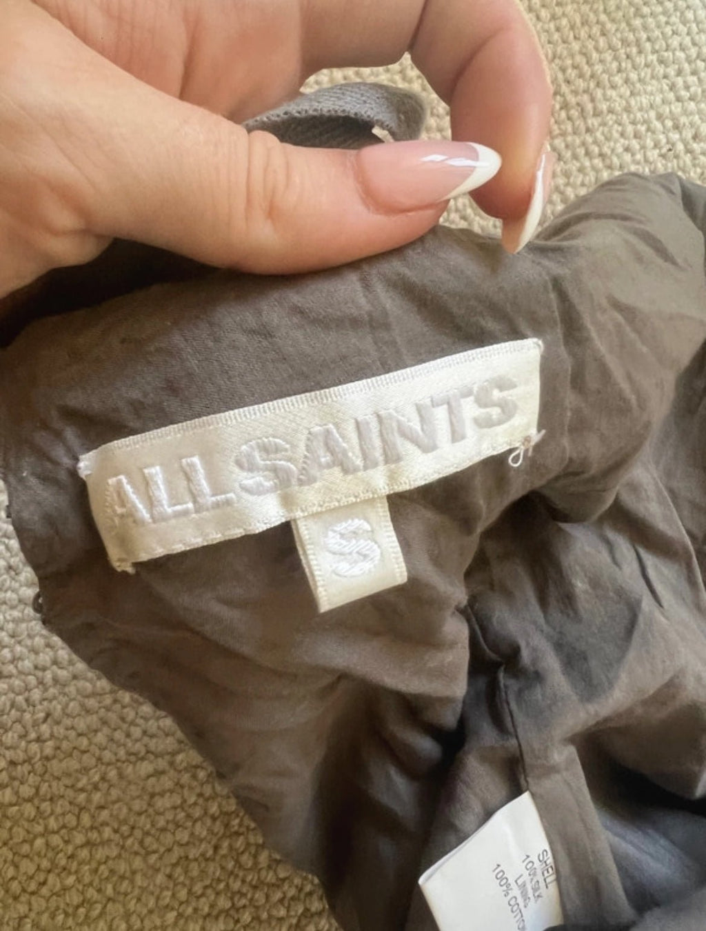Рядък винтидж AllSaints комплект от две части - 100% коприна - Sunday West Boutique