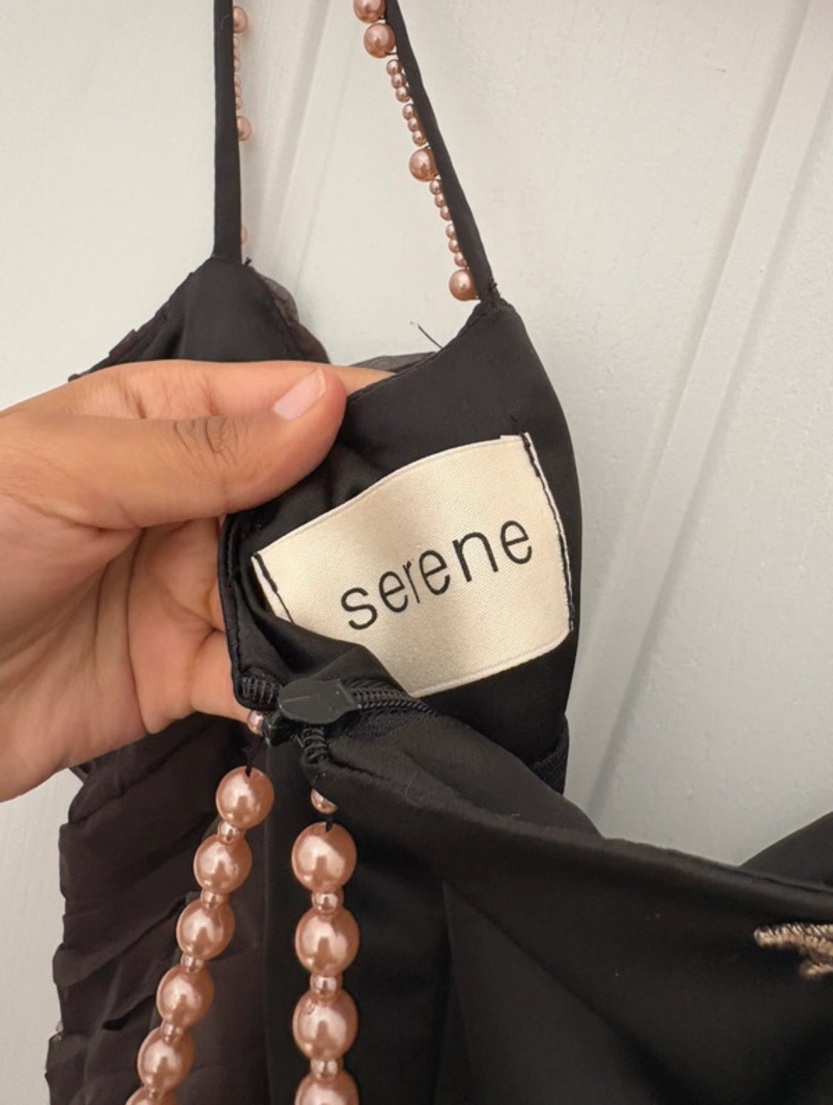 Рядък винтидж Y2K корсет Serene с мъниста и дантела - Sunday West Boutique