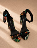 Сандали Glamorous с богата флорална бродерия - 40 - Sunday West Boutique
