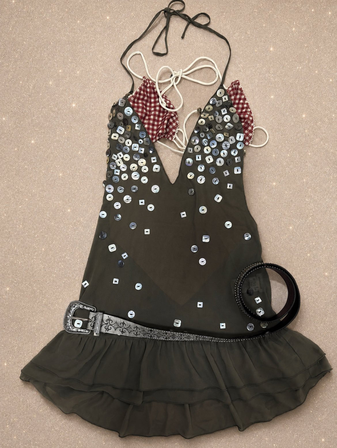 Slip мини рокля Jaded London - седефени копчета - Sunday West Boutique