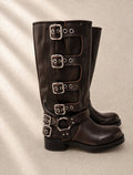 Steve Madden Rocky високи biker ботуши от естествена кожа - Sunday West Boutique