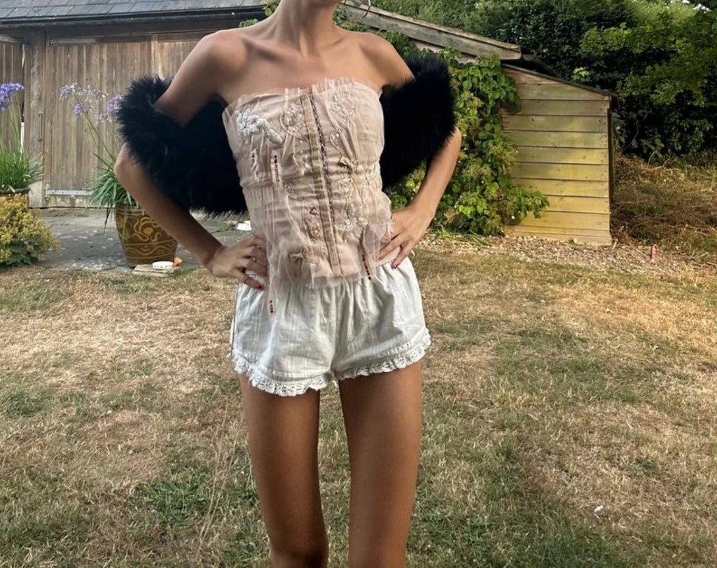 Vintage Karen Millen корсет с изключително детайлна Y2K визия - Sunday West Boutique