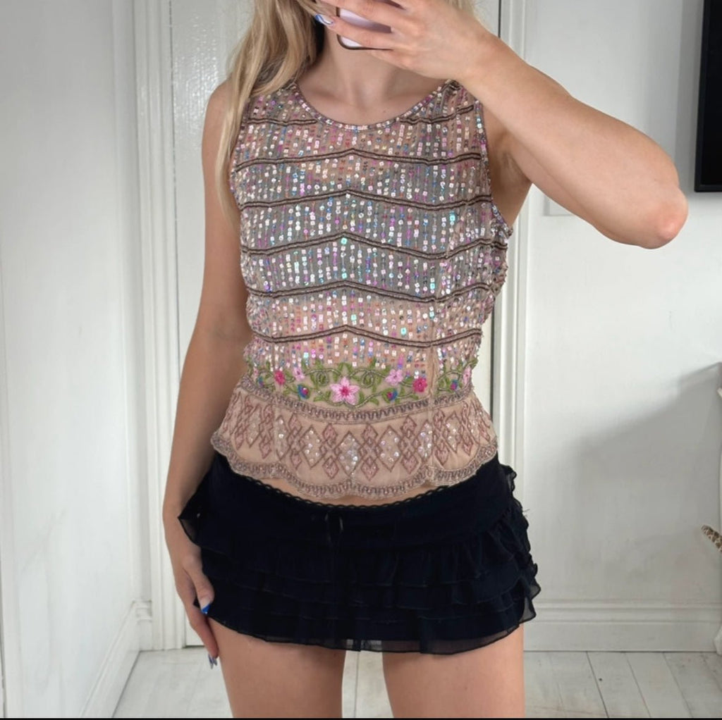 Vintage Y2K Aftershock топ от 100% коприна - Sunday West Boutique