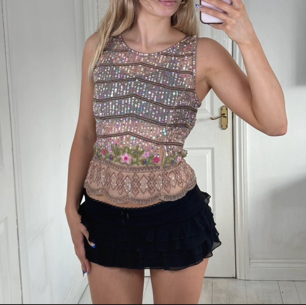 Vintage Y2K Aftershock топ от 100% коприна - Sunday West Boutique