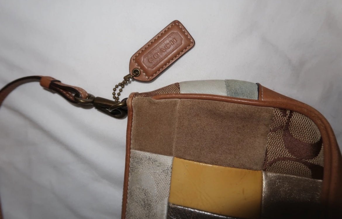 Винтидж Coach Patchwork Shoulder Чанта - Sunday West Boutique