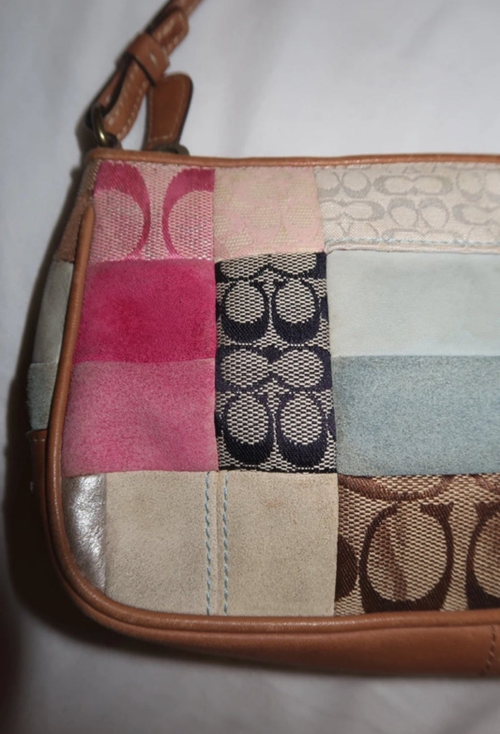 Винтидж Coach Patchwork Shoulder Чанта - Sunday West Boutique