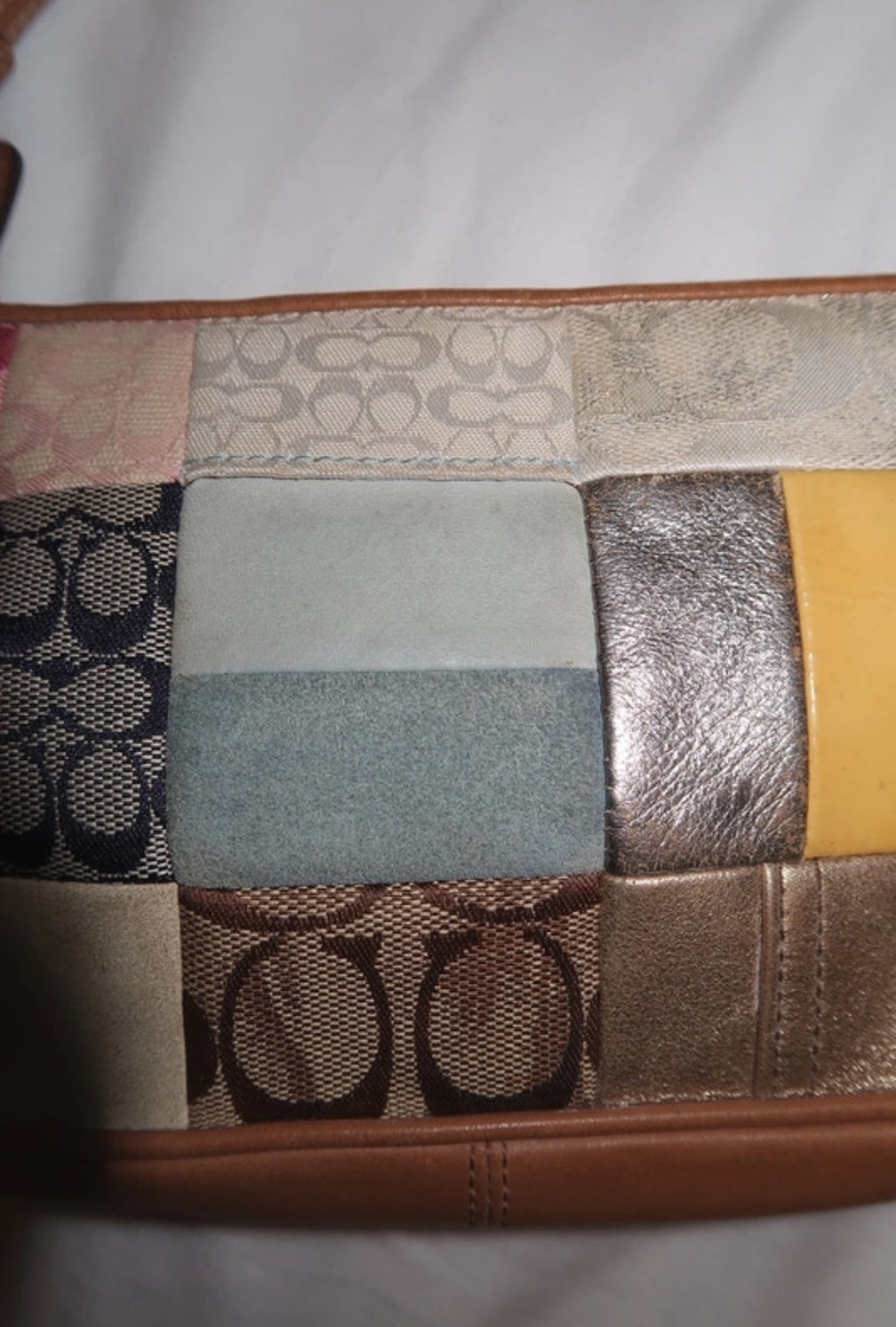 Винтидж Coach Patchwork Shoulder Чанта - Sunday West Boutique