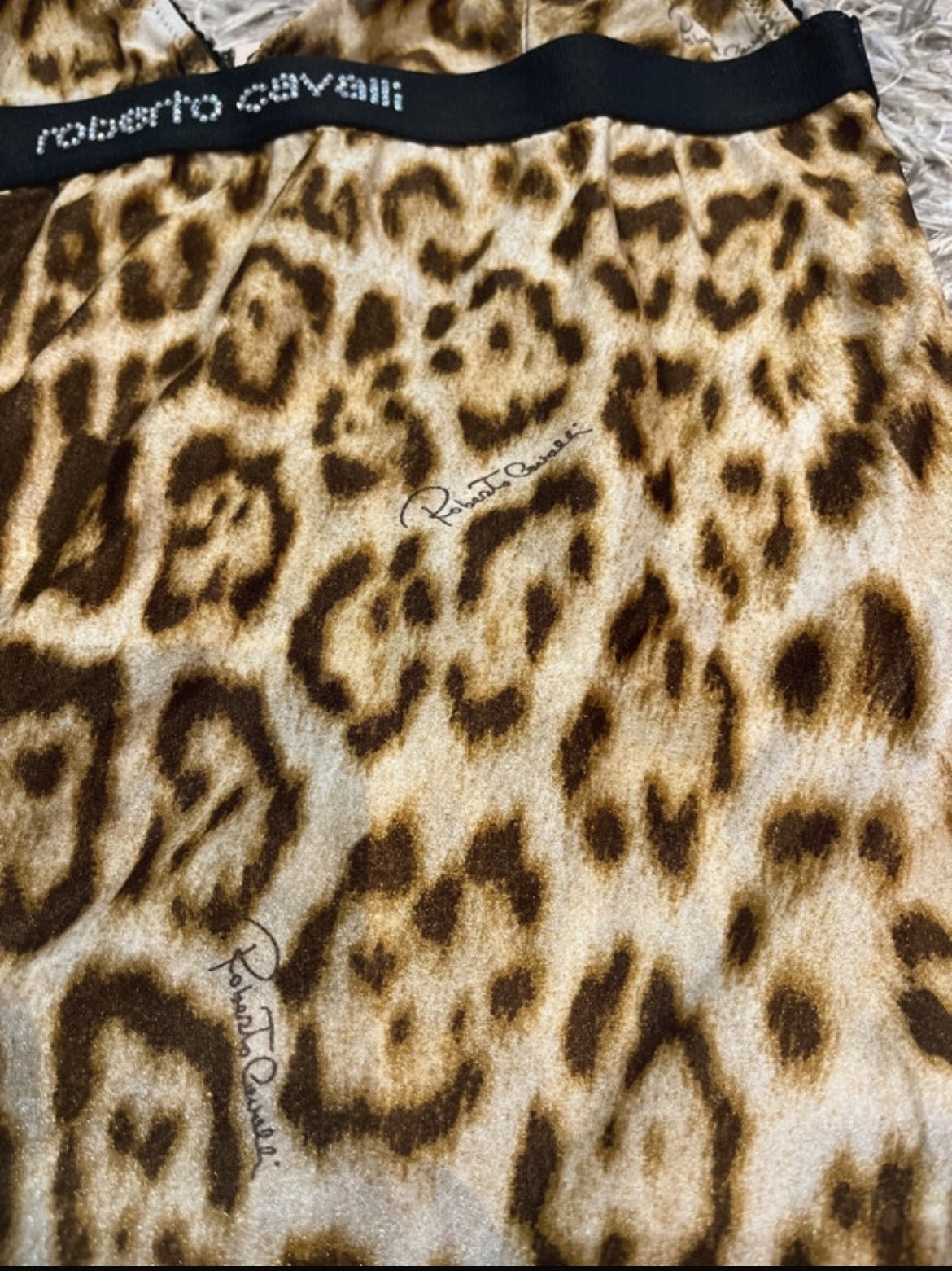 Винтидж leopard принт потник Roberto Cavalli от началото на 2000-те - Sunday West Boutique