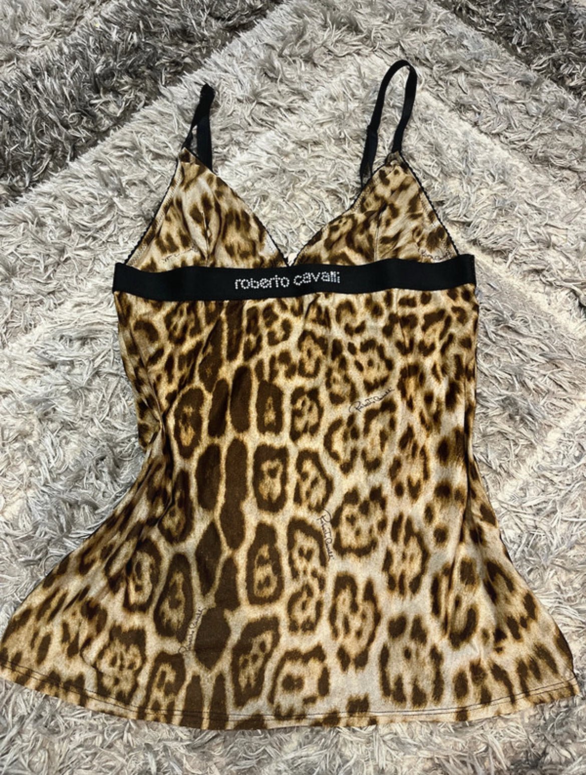 Винтидж leopard принт потник Roberto Cavalli от началото на 2000-те - Sunday West Boutique