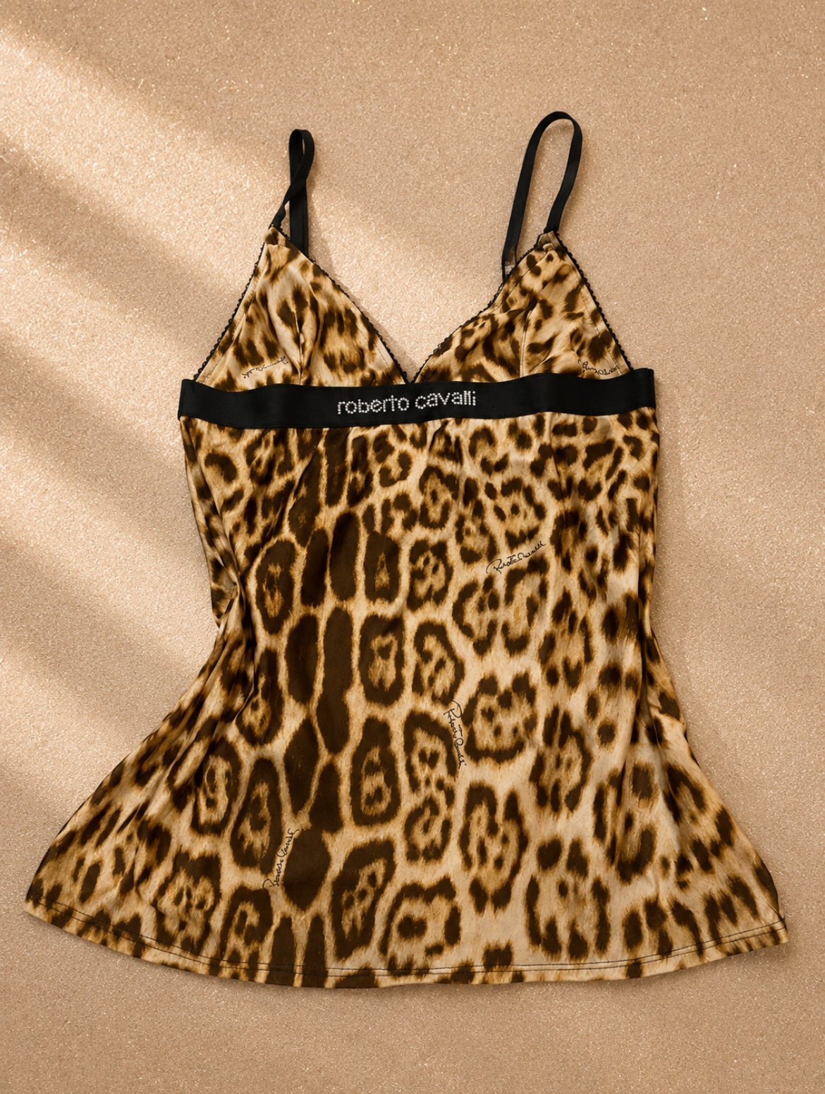 Винтидж leopard принт потник Roberto Cavalli от началото на 2000-те - Sunday West Boutique