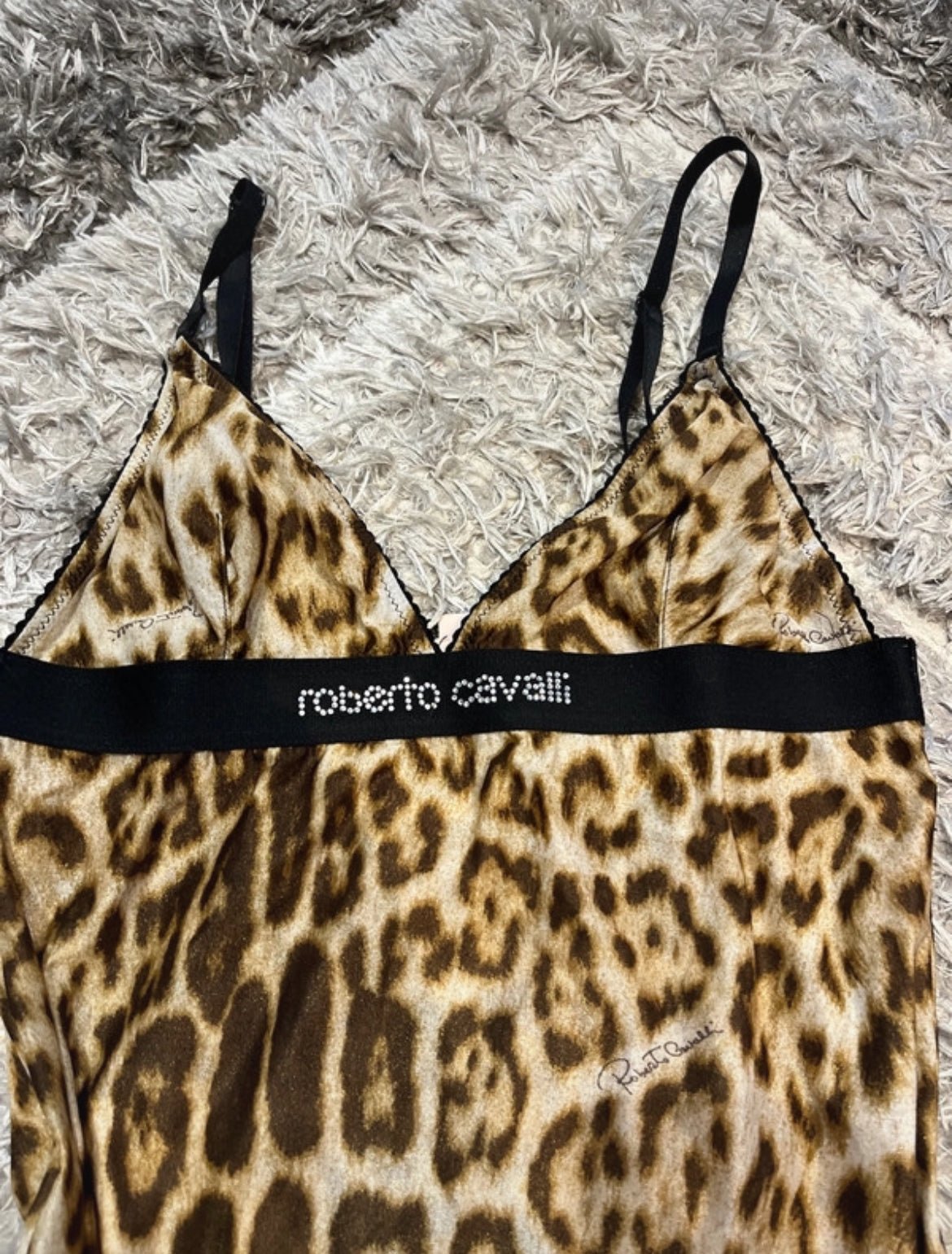 Винтидж leopard принт потник Roberto Cavalli от началото на 2000-те - Sunday West Boutique