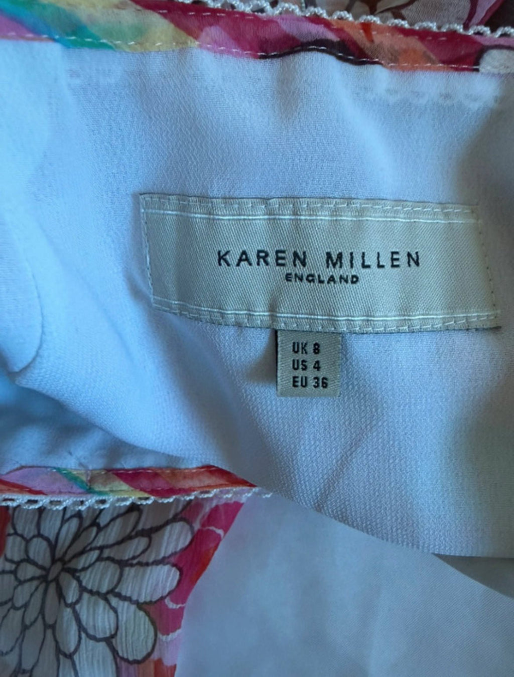Винтидж мини пола Karen Millen от колекцията SS 2004 - 100% коприна - Sunday West Boutique