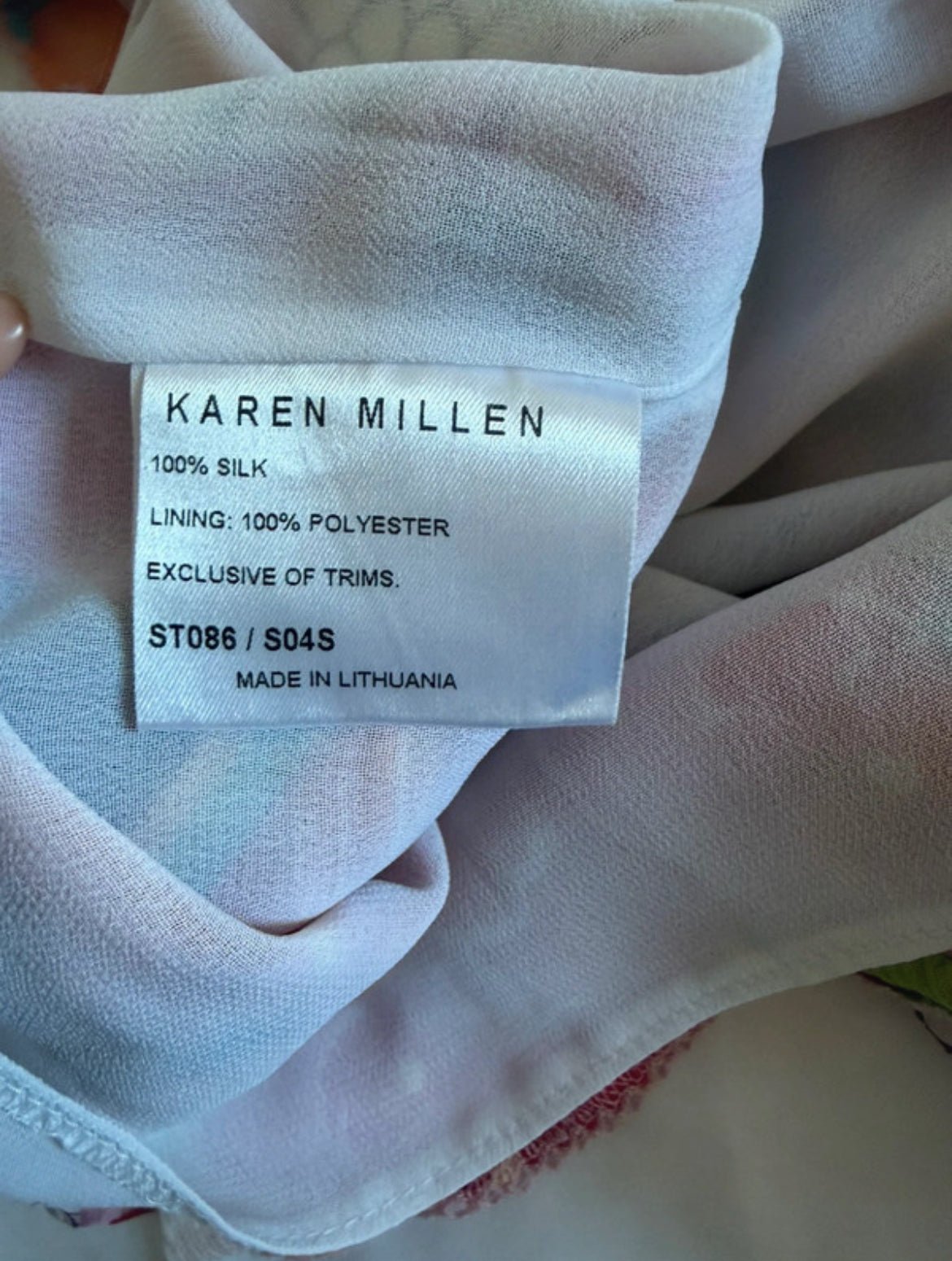 Винтидж мини пола Karen Millen от колекцията SS 2004 - 100% коприна - Sunday West Boutique