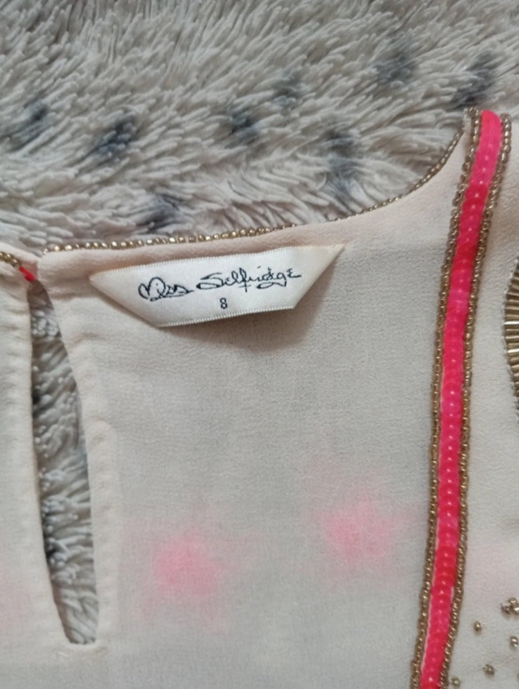 Винтидж Miss Selfridge Y2K топ с флорални апликации и пайети - Sunday West Boutique