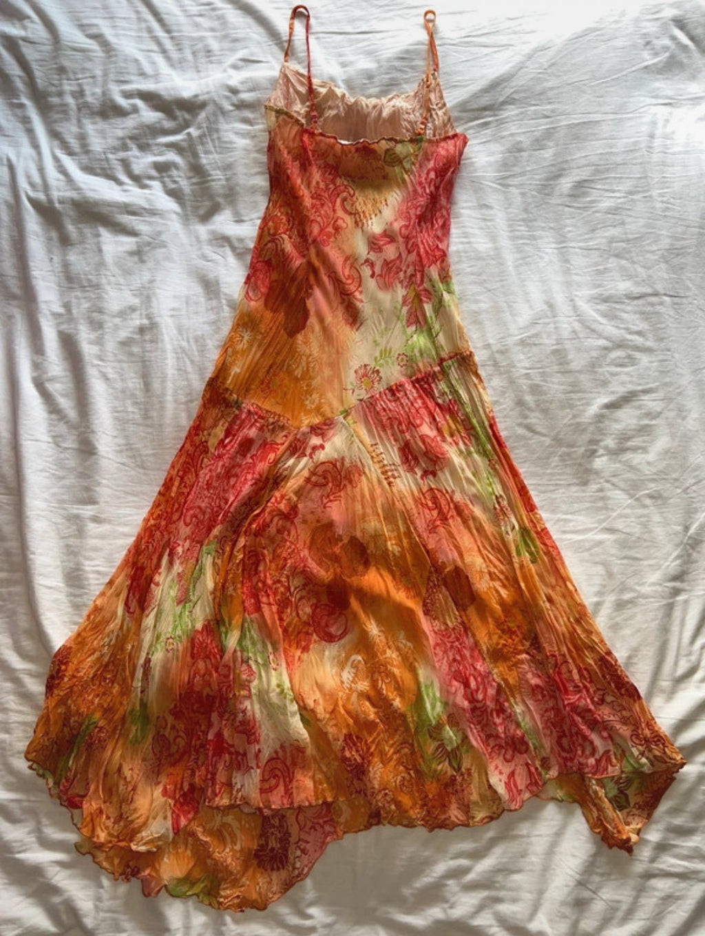 Винтидж рокля Per Una с асиметричен подгъв, флорален и paisley принт - Sunday West Boutique