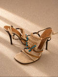 Винтидж сандали Casadei от естествен велур - 38 - Sunday West Boutique