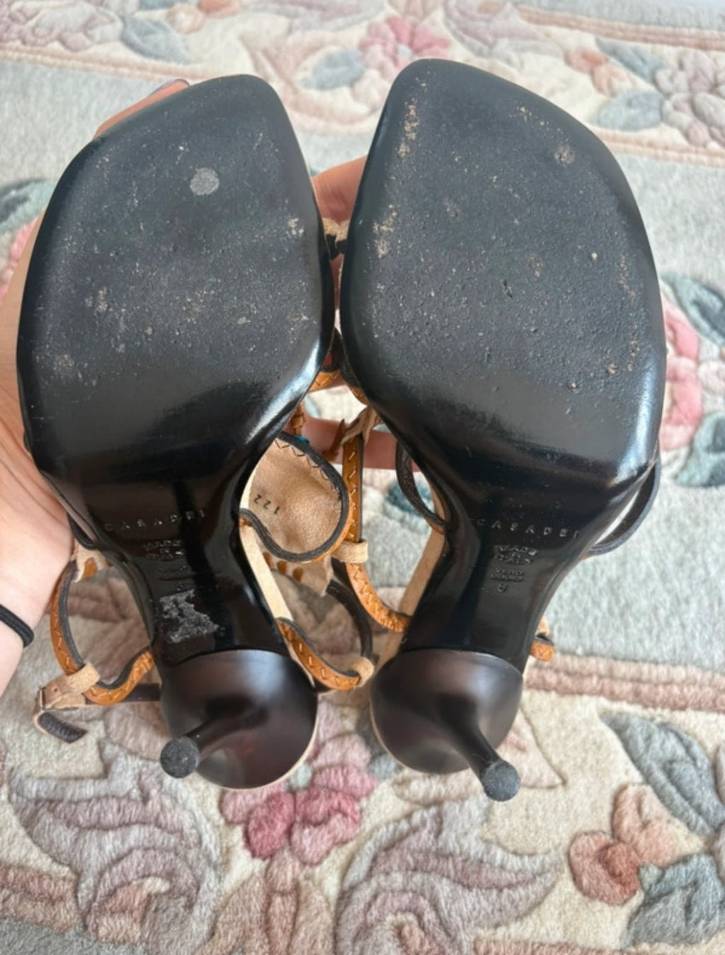 Винтидж сандали Casadei от естествен велур - 38 - Sunday West Boutique